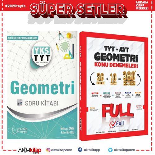 Palme Yayınları TYT Geometri Soru Bankası ve Full Matematik Deneme Seti 2 Kitap