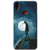 Galaxy A10s Kılıf HD Desen Baskılı Arka Kapak - Dolunay Yalnızlık