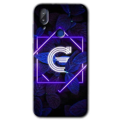 Potkal Hediye Fabrikası Vestel E5 Kılıf HD Desen Baskılı Arka Kapak - Dark Neon Yaprak G Harfi