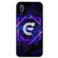Potkal Hediye Fabrikası Vestel E5 Kılıf HD Desen Baskılı Arka Kapak - Dark Neon Yaprak G Harfi