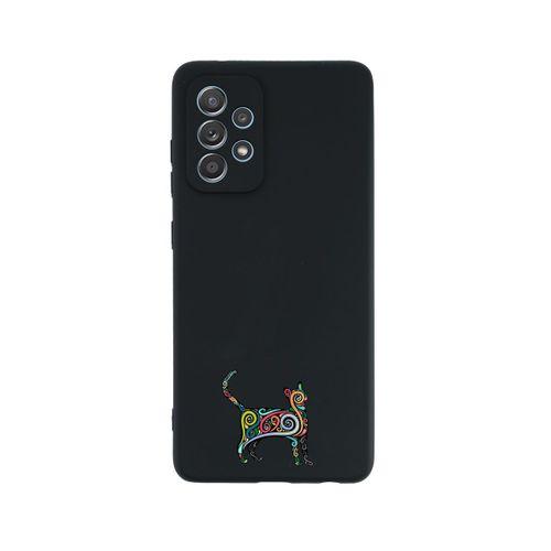 Samsung Galaxy A13 Uyumlu Mandala Cat Desenli Premium Silikonlu Lansman Telefon Kılıfı