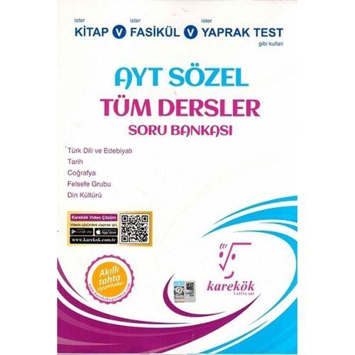 AYT Sözel Tüm Dersler Soru Bankası Karekök Yayınları