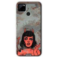 MRCİLETİSİM Realme C21 Kılıf HD Desen Baskılı Arka Kapak + Temperli Cam - Devil Girl