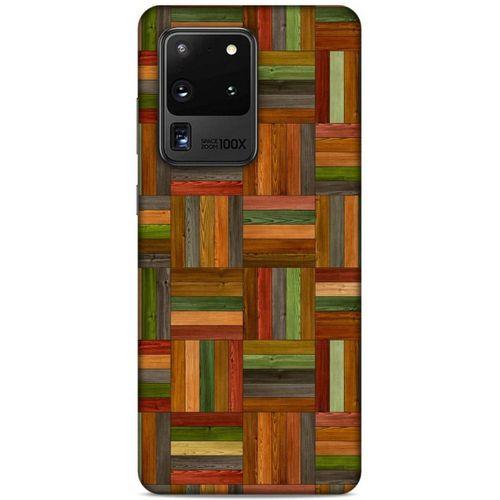 Lopard Samsung Galaxy S20 Ultra Uyumlu Kılıf Wood'X (21) Koruyucu Kapak Baskılı