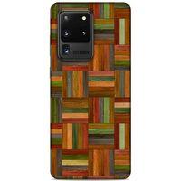 Lopard Samsung Galaxy S20 Ultra Uyumlu Kılıf Wood'X (21) Koruyucu Kapak Baskılı