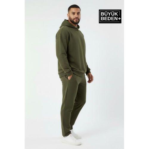 Erkek Büyük Beden Kapşonlu ince Sweatshirt SPR24BSW57