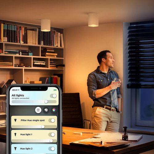 Philips Hue White Ambiance PILLAR Spot 1x5.5W Bluetooth özellikli genişletici - Beyaz
