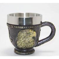 3d Kabartmalı Kartal Büstü Paslanmaz Çelik Kupa Bardak Alk4480