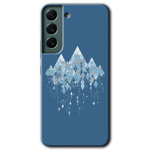 MRCİLETİSİM Samsung Galaxy S22 Kılıf HD Desen Baskılı Arka Kapak + Temperli Cam - İceberg