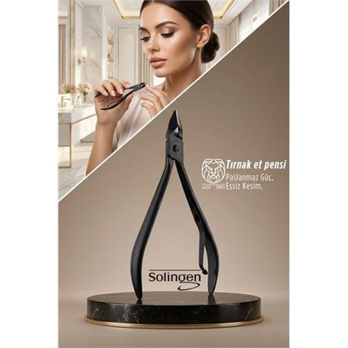 Siyah Çelik Tırnak Et Pensi - Lüks Kusursuz Manikür Bakımı Solingen  Profesyonel 722914