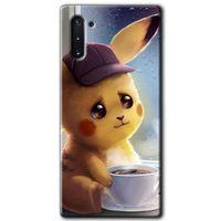 MRCİLETİSİM MRCİLETİSİM Samsung Galaxy Note 10 Kılıf HD Desen Baskılı Arka Kapak + Temperli Cam - Üzgün Pikaçu