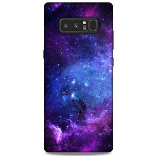 Samsung Galaxy Note 8 Uyumlu Kılıf Mor Delisi (6) Silikon Kılıf Yıldızlar