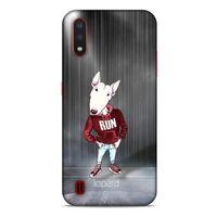 Samsung Galaxy A01 Kılıf FunnyMaX (41) Tank Kılıf Gri Bull Teriyer