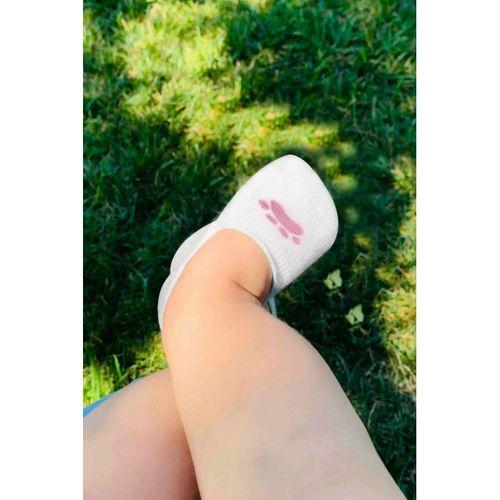 Bistyle 2'li Babet Cute Face Penye Çorap 30103 Pembe-beyaz