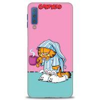 Samsung Galaxy A7 2018 Kılıf HD Baskılı Kılıf - Garfield + Tam Ekran Koruyucu