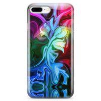 Apple iPhone 8 Plus Kılıf Psikedelik Suluboya Arka Kapak Koruma Desenli Full Koruyucu