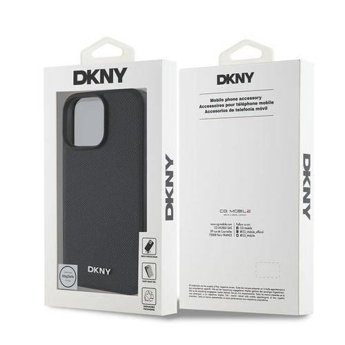 Apple iPhone 16 Pro Kılıf DKNY Orjinal Lisanslı M-safe Şarj Özellikli Metal Logolu PU Deri Grained Kapak