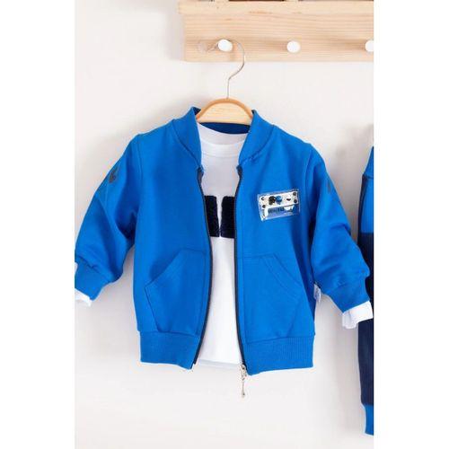 New Fashıon Hırkalı 3'lü % 100 Pamuk Erkek Bebek Takımı