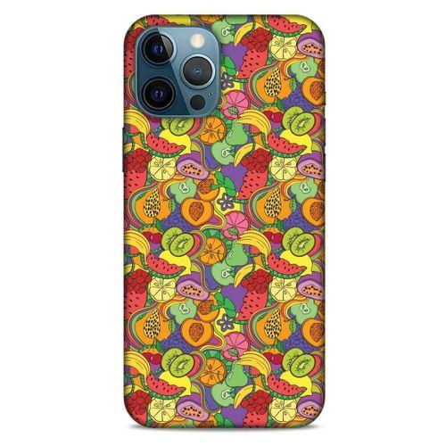 Frutix Meyve Mix 08 Apple iPhone 12 Pro Max Kılıf Desenli Silikon