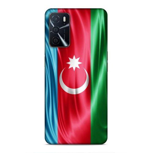 Oppo A16 Uyumlu Kılıf Azarbaijan (36) Glitter Kılıf Tam Bayrak