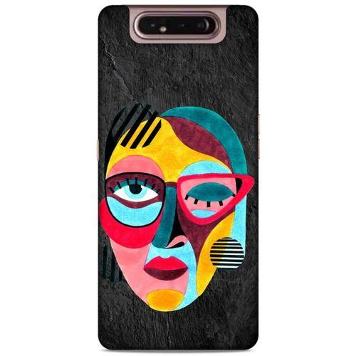 Lopard Samsung Galaxy A80 Uyumlu Kılıf Sürreal Yüzler ♀ (11) Tam Koruma Baskılı
