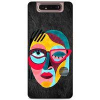 Lopard Samsung Galaxy A80 Uyumlu Kılıf Sürreal Yüzler ♀ (11) Tam Koruma Baskılı