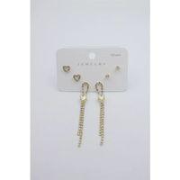 Çoklu Set Küpe - Altın