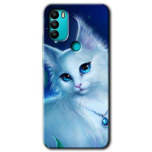 General Mobile GM 21 Plus HD Baskılı Kılıf + 9D Tam Ekran Koruyucu - Cat Glance
