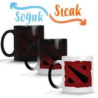 Dota 2 Logo Sihirli Kupa Bardak Porselen