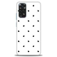 Xiaomi Redmi Note 12 Pro 4G Kılıf HD Baskılı Kılıf - Siyah Kalpler + Tam Ekran Koruyucu