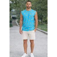 ALEXANDERGARDI YIRTMAÇLI DESENLİ KOLSUZ T-SHİRT (B23-00135)