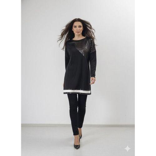 Kadın Uzun Kollu Pulpayet Detay Bluz