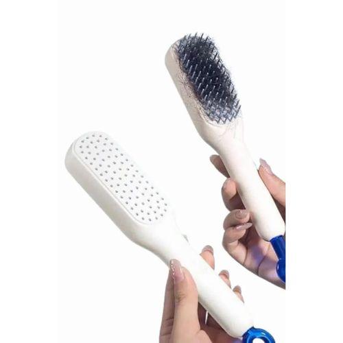 Silikon Yumuşak Sıkı Dişli Sihirli Geri Çekilebilir Tarak Kendini Temizleyen Saç Fırçası