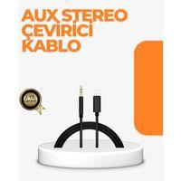 Lightning Girişli Cihazlar İçin 3.5mm Aux Ses Kablo Dönüştürücü 1m