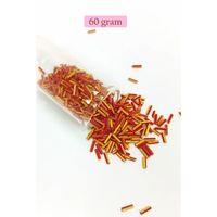 Uzun Boru Kesme Boncuk Çap 2mm Uzunluk 10 mm - 60 Gram - Sarı Kırmızı - BNC274