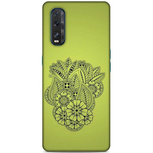 Lopard Oppo Find X2 Uyumlu Kılıf Tattoo's (40) Fit Silikon Kılıf Çiçek Dövmesi