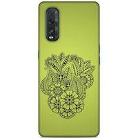 Lopard Oppo Find X2 Uyumlu Kılıf Tattoo's (40) Fit Silikon Kılıf Çiçek Dövmesi