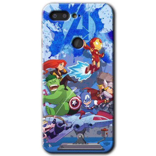 Potkal Hediye Fabrikası General Mobile GM 9 Pro HD Baskılı Kılıf + 9D Tam Ekran Koruyucu - Avengers Cartoon