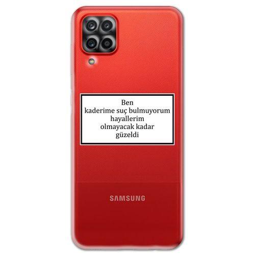 Galaxy A12 Kılıf HD Yazı Baskılı Silikon Arka Kapak - Yazı 5