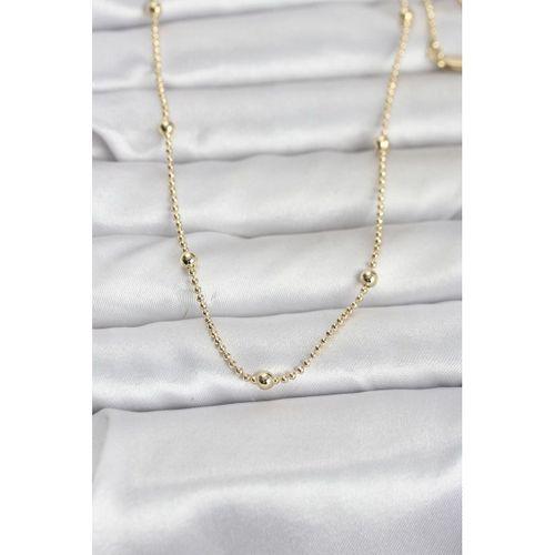 CM 14K Gold Renk Top Zincir 60 cm Kadın Kolye
