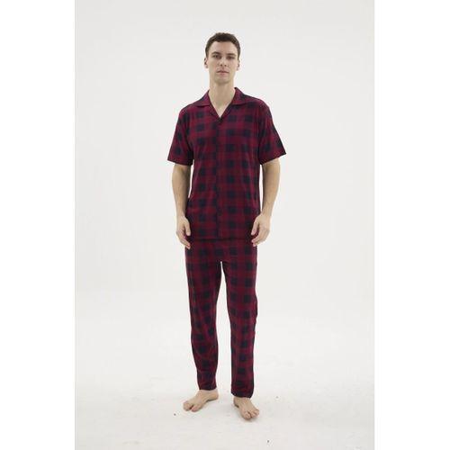 Kocabey Kkt-26158 Erkek Apaj Yaka Düğmeli Pijama Takımı