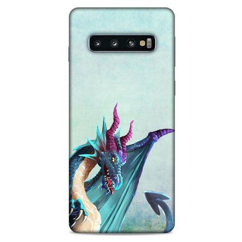 Samsung Galaxy S10 Kılıf Dragons (19) Kılıfları Mavi Ejderha