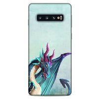 Samsung Galaxy S10 Kılıf Dragons (19) Kılıfları Mavi Ejderha