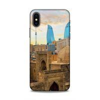 Apple Iphone X Uyumlu Kılıf Azarbaijan (11) Tam Koruma Ateş Kuleleri