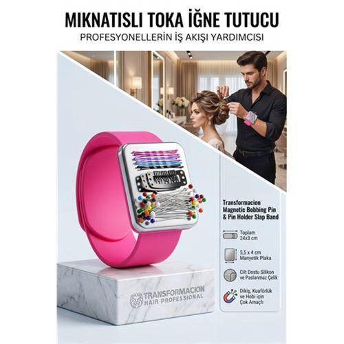 Profesyonel Mıknatıslı İğnelik Bileklik: Terzi ve Kuaför için Pratik Toka & İğne Tutucu Asistan 720072