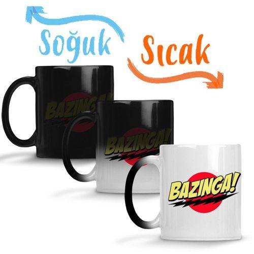 Big Bang Sheldon Cooper Bazinga Sihirli Kupa Bardak Porselen