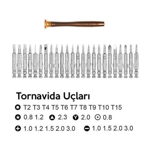 Zhltools 25+1 Bilgisayar Telefon Tamir Saatçi Küçük Mini Tornavida Seti