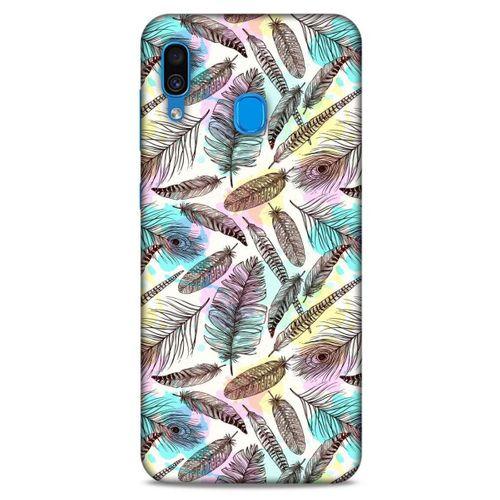 Samsung Galaxy A30 Kılıf Desenli Özel Seri Tüyler (2) Kabı