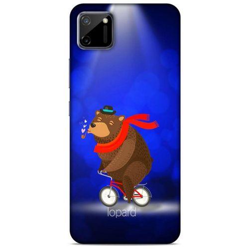 Oppo Realme C11 Kılıf FunnyMaX (43) Thin Fit Kılıf Lacivert Ayılı