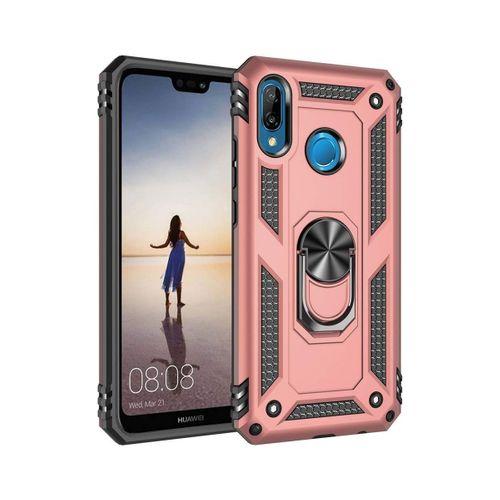 Huawei P20 Lite Kılıf Selfie Yüzüklü Tutuculu İki Katmanlı Koruyucu vga